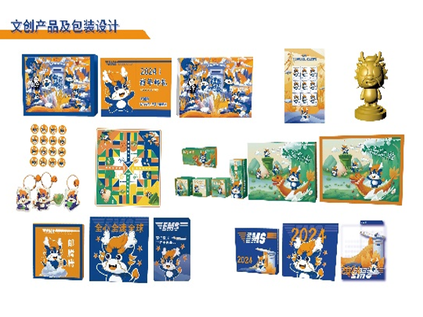 作品名称：中国邮政EMS品牌文创礼品设计 设计：吴黄涛同学 指导教师：王屹